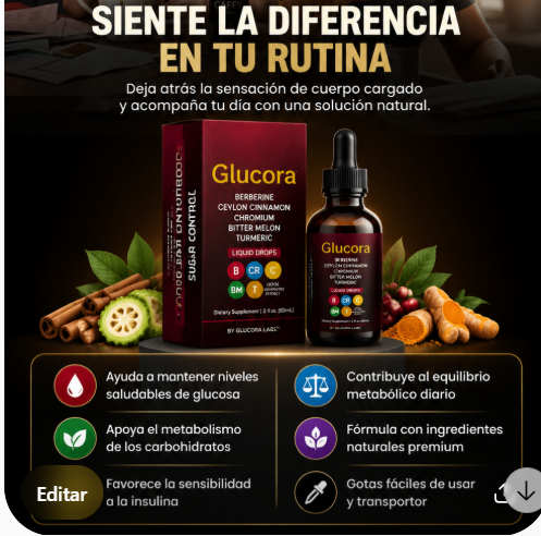 Glucora® Liquid Drops, Controla el Azúcar, mejora el metabolismo y tu energía diaria