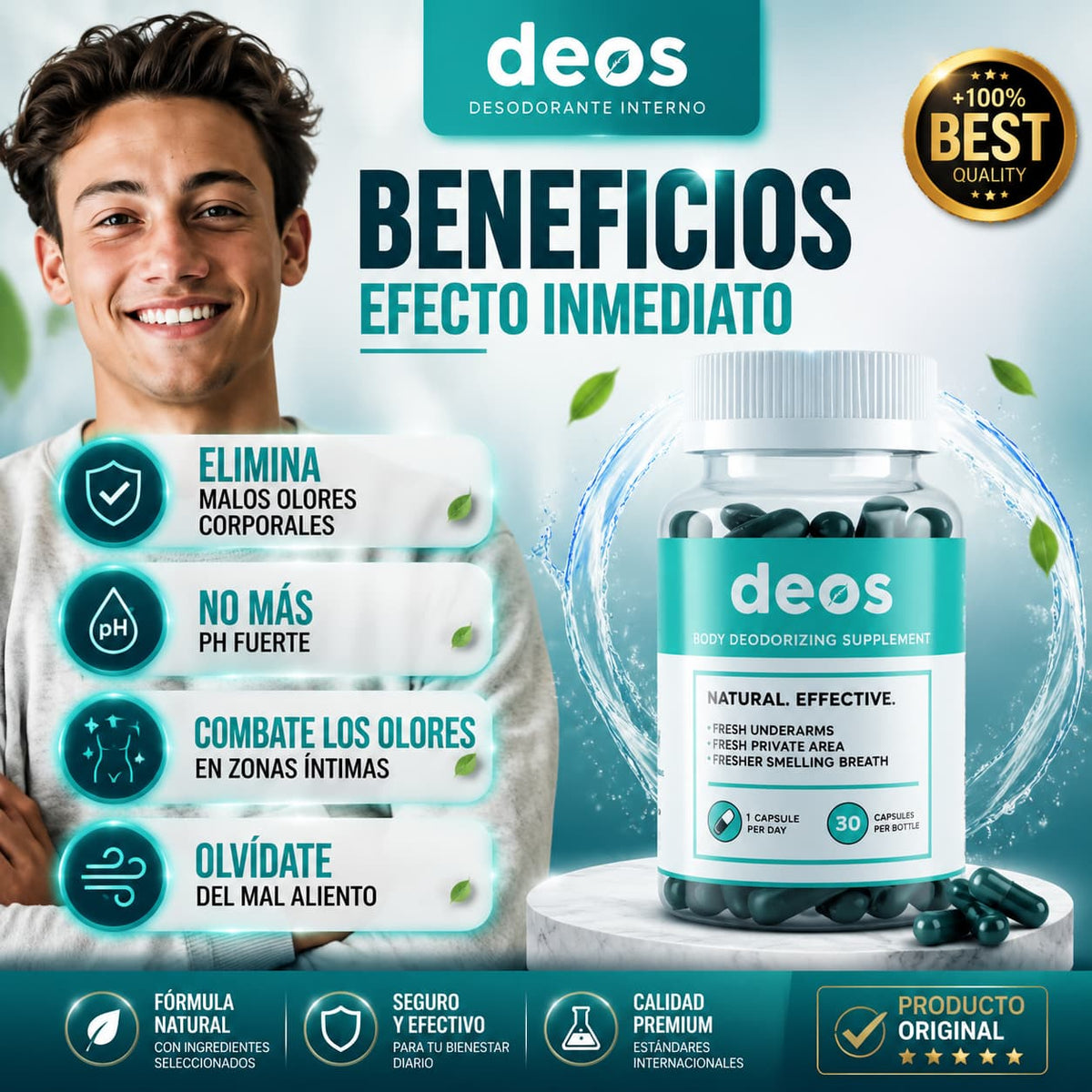 DEOS - Elimina la preocupación del mal olor desde el interior 🌿