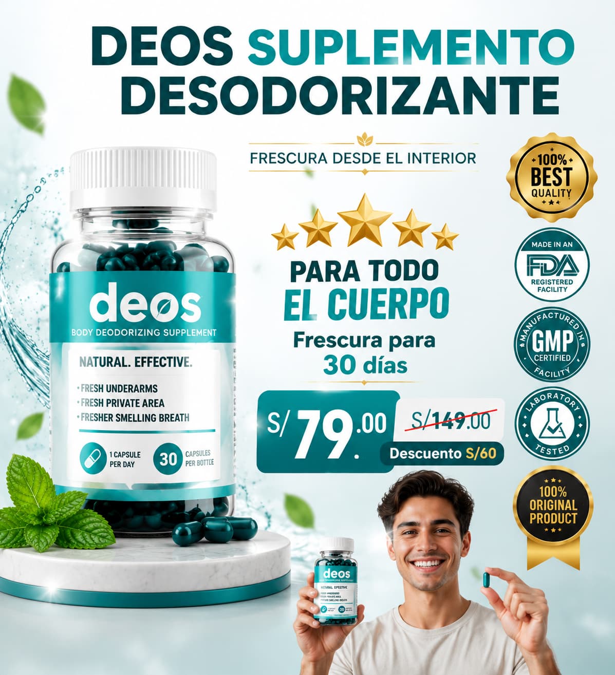 DEOS - Elimina la preocupación del mal olor desde el interior 🌿
