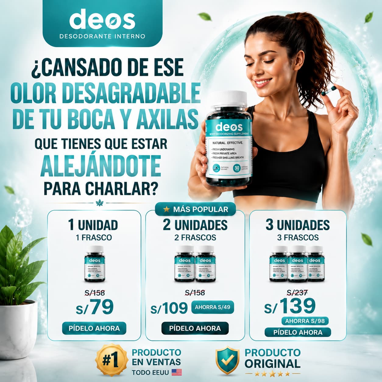 DEOS - Elimina la preocupación del mal olor desde el interior 🌿